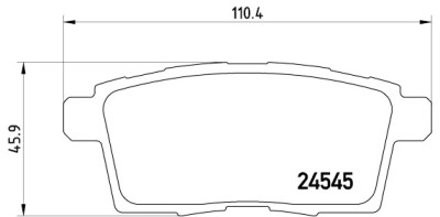 Jeu de 4 plaquettes de frein BREMBO P 49 041