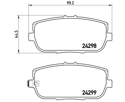 Jeu de 4 plaquettes de frein BREMBO P 49 044