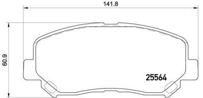 Jeu de 4 plaquettes de frein BREMBO P 49 045