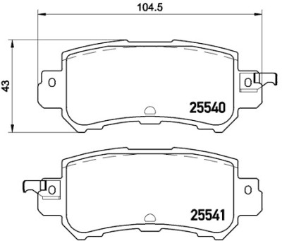 Jeu de 4 plaquettes de frein BREMBO P 49 047