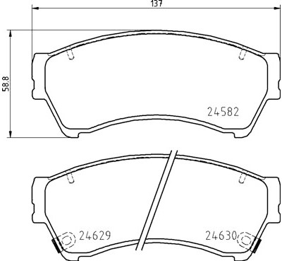 Jeu de 4 plaquettes de frein BREMBO P 49 060