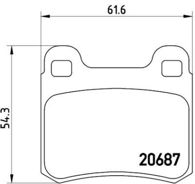 Jeu de 4 plaquettes de frein BREMBO P 50 007