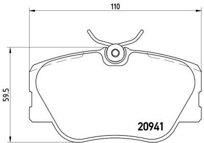 Jeu de 4 plaquettes de frein BREMBO P 50 008