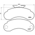 Jeu de 4 plaquettes de frein BREMBO P 50 021