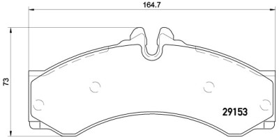 Jeu de 4 plaquettes de frein BREMBO P 50 028