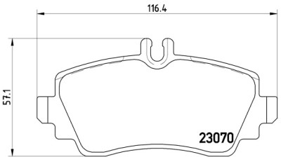 Jeu de 4 plaquettes de frein BREMBO P 50 035