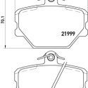 Jeu de 4 plaquettes de frein BREMBO P 50 038