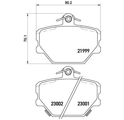 Jeu de 4 plaquettes de frein BREMBO P 50 038