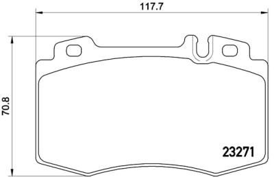 Jeu de 4 plaquettes de frein BREMBO P 50 041