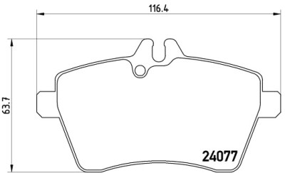 Jeu de 4 plaquettes de frein BREMBO P 50 054