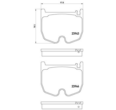 Jeu de 8 plaquettes de frein BREMBO P 50 062