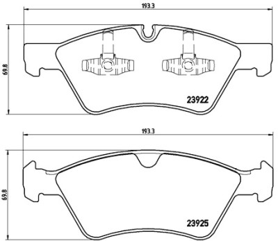 Jeu de 4 plaquettes de frein BREMBO P 50 063