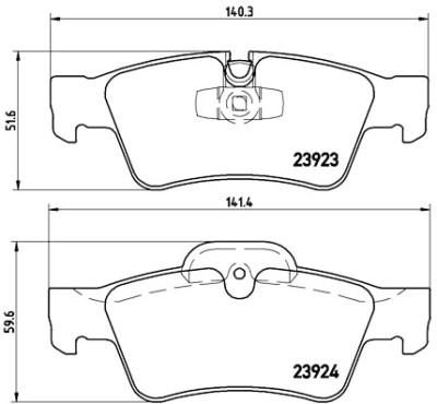 Jeu de 4 plaquettes de frein BREMBO P 50 064