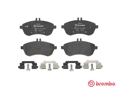 Jeu de 4 plaquettes de frein avec côté installation BREMBO P 50 070