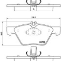 Jeu de 4 plaquettes de frein BREMBO P 50 075