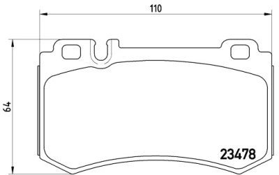 Jeu de 4 plaquettes de frein BREMBO P 50 077