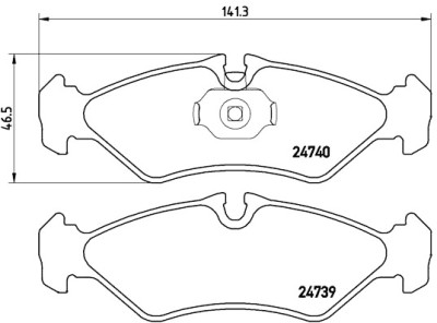 Jeu de 4 plaquettes de frein BREMBO P 50 081