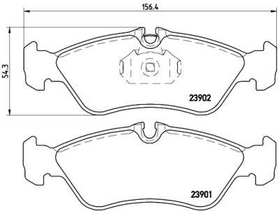 Jeu de 4 plaquettes de frein BREMBO P 50 082