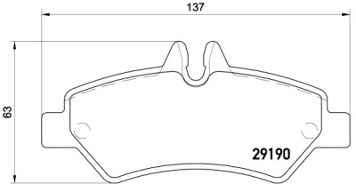 Jeu de 4 plaquettes de frein BREMBO P 50 084