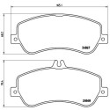 Jeu de 4 plaquettes de frein BREMBO P 50 086