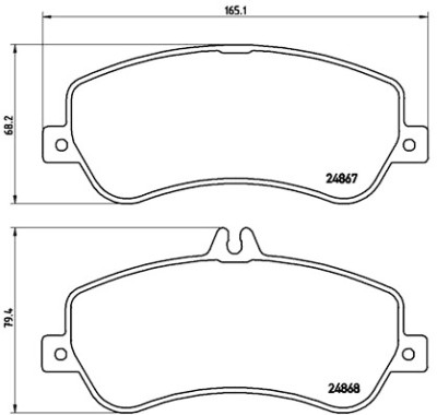 Jeu de 4 plaquettes de frein BREMBO P 50 086