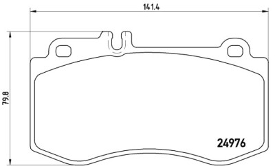 Jeu de 4 plaquettes de frein BREMBO P 50 087