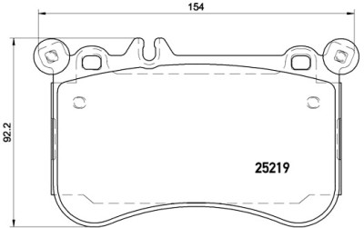 Jeu de 4 plaquettes de frein BREMBO P 50 097