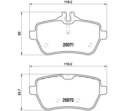 Jeu de 4 plaquettes de frein BREMBO P 50 103