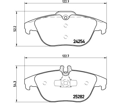 Jeu de 4 plaquettes de frein BREMBO P 50 104