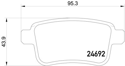 Jeu de 4 plaquettes de frein BREMBO P 50 107