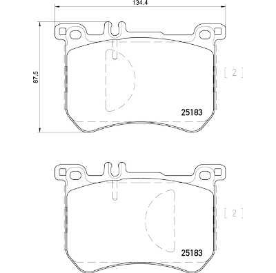 Jeu de 4 plaquettes de frein BREMBO P 50 111