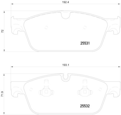 Jeu de 4 plaquettes de frein BREMBO P 50 112