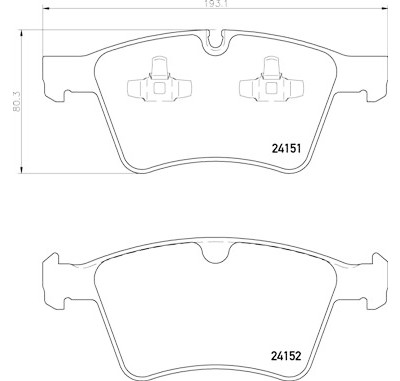 Jeu de 4 plaquettes de frein BREMBO P 50 115