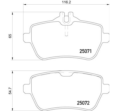 Jeu de 4 plaquettes de frein BREMBO P 50 117