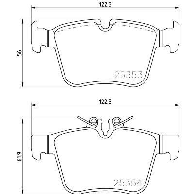 Jeu de 4 plaquettes de frein BREMBO P 50 122