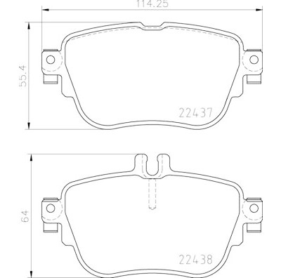 Jeu de 4 plaquettes de frein BREMBO P 50 136