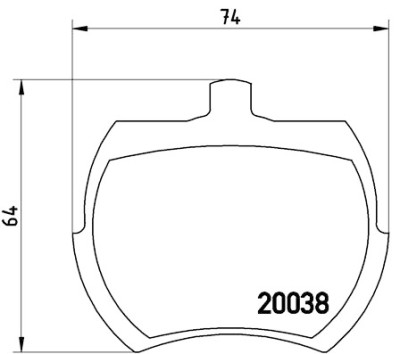 Jeu de 4 plaquettes de frein BREMBO P 52 002