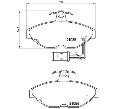 Jeu de 4 plaquettes de frein BREMBO P 52 011