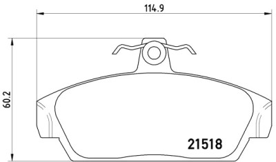 Jeu de 4 plaquettes de frein BREMBO P 52 015