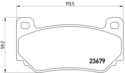 Jeu de 4 plaquettes de frein BREMBO P 52 018