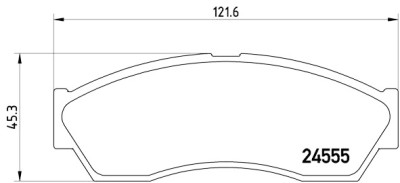 Jeu de 4 plaquettes de frein BREMBO P 52 019