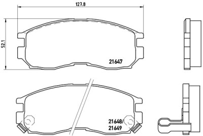 Jeu de 4 plaquettes de frein BREMBO P 54 014