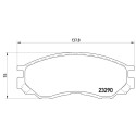 Jeu de 4 plaquettes de frein BREMBO P 54 020