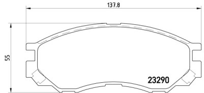 Jeu de 4 plaquettes de frein BREMBO P 54 020