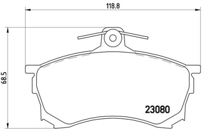Jeu de 4 plaquettes de frein BREMBO P 54 021