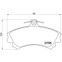 Jeu de 4 plaquettes de frein BREMBO P 54 022