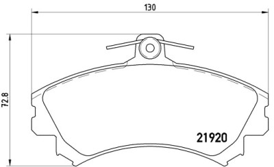 Jeu de 4 plaquettes de frein BREMBO P 54 022