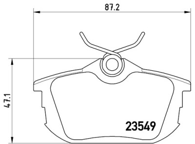 Jeu de 4 plaquettes de frein BREMBO P 54 023