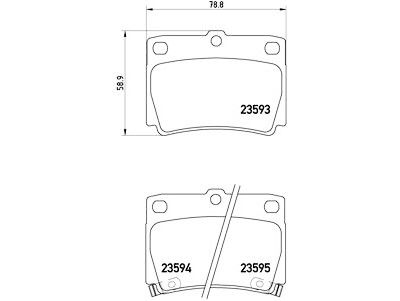 Jeu de 4 plaquettes de frein BREMBO P 54 026