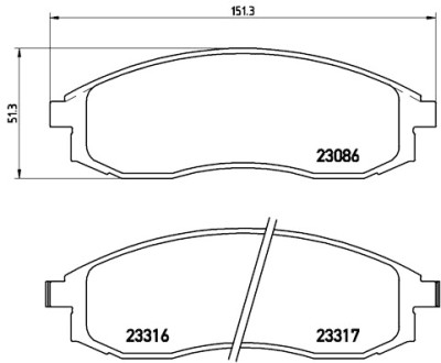 Jeu de 4 plaquettes de frein BREMBO P 54 032